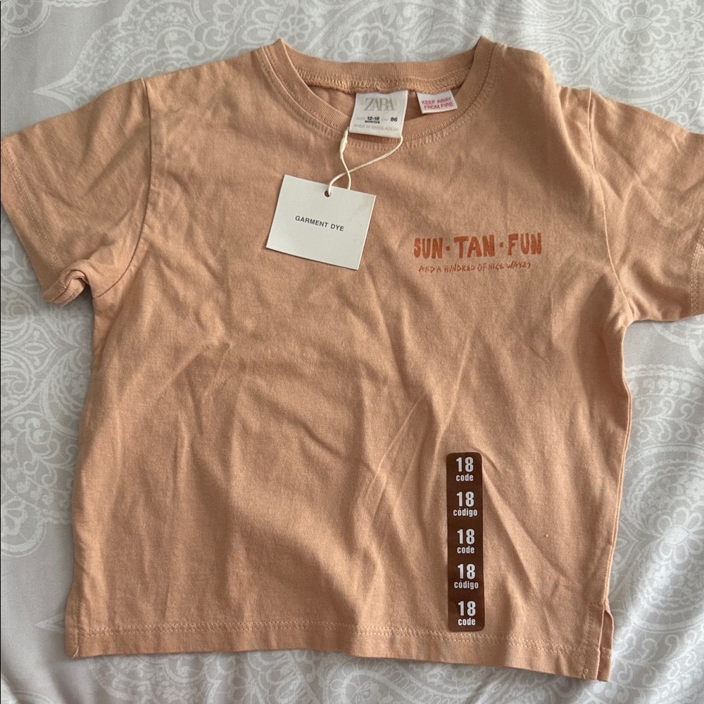 Zara Kids Sun-Tan Fun Tee - Tan